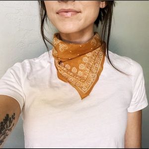 Mustard Yellow Bandana Scarf